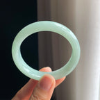 糯冰晴底翡翠平安镯（52.7mm)（yc348927）