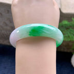 细糯种飘阳绿宽版轮胎手镯（58mm）（yc253747）