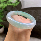 糯冰种湖水绿平安镯（56.8mm）（yc203702）