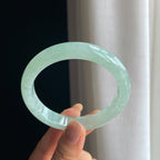 糯冰晴底翡翠平安镯（60.6mm）（yc413683）