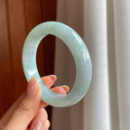 糯冰晴水翡翠平安镯（54.7mm)（yc373945）