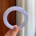 冰种紫罗兰翡翠圆条手镯（57.7mm）（yc278725）