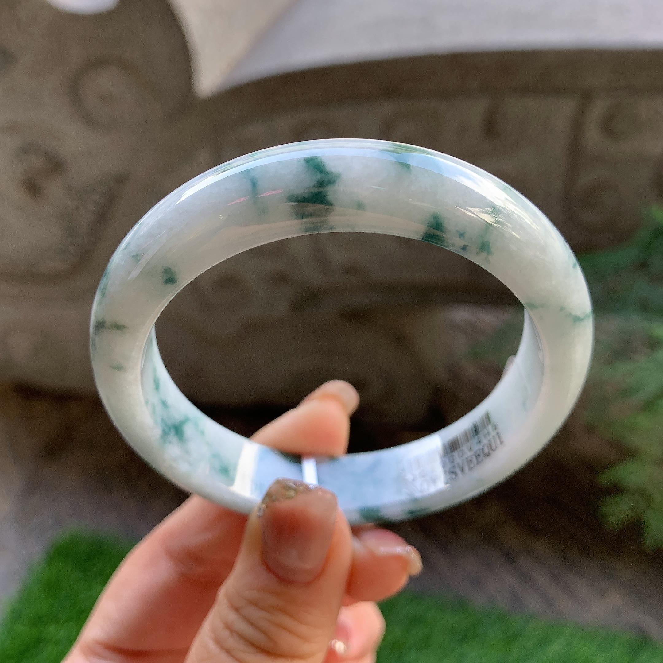 糯种飘花平安镯（56.8mm）（yc293329）