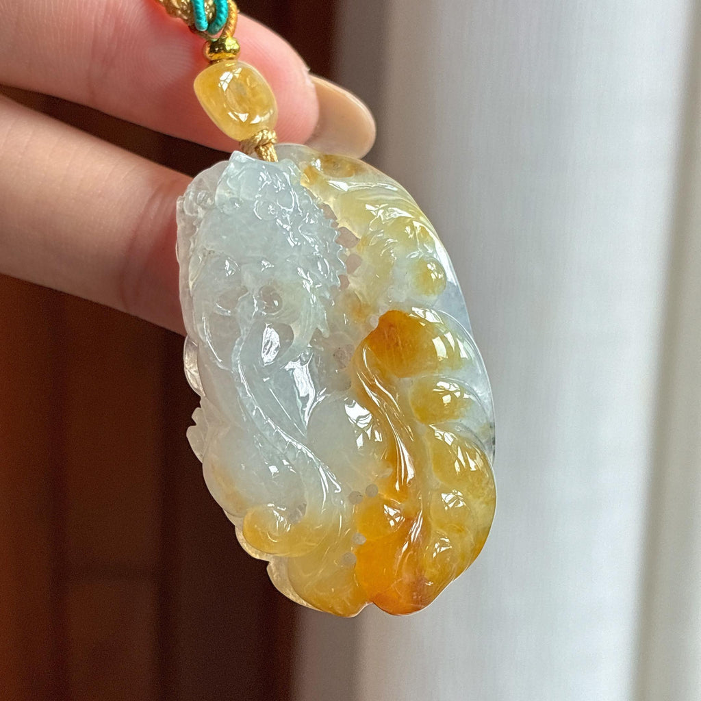 糯冰黄翡翡翠貔貅（yc434903）