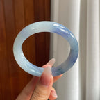 冰种紫罗兰翡翠平安镯（54.5mm）（yc303126）