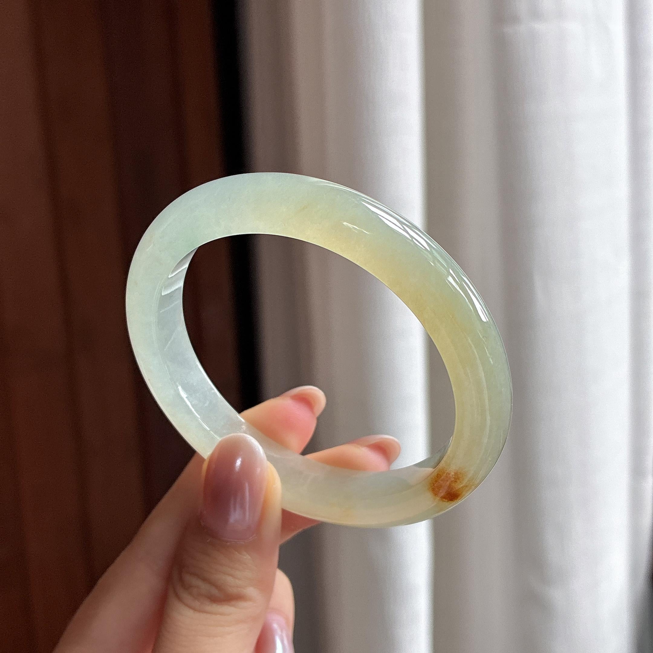 冰种黄翡特色贵妃镯 54圈 天然缅甸A货翡翠（yc530463）