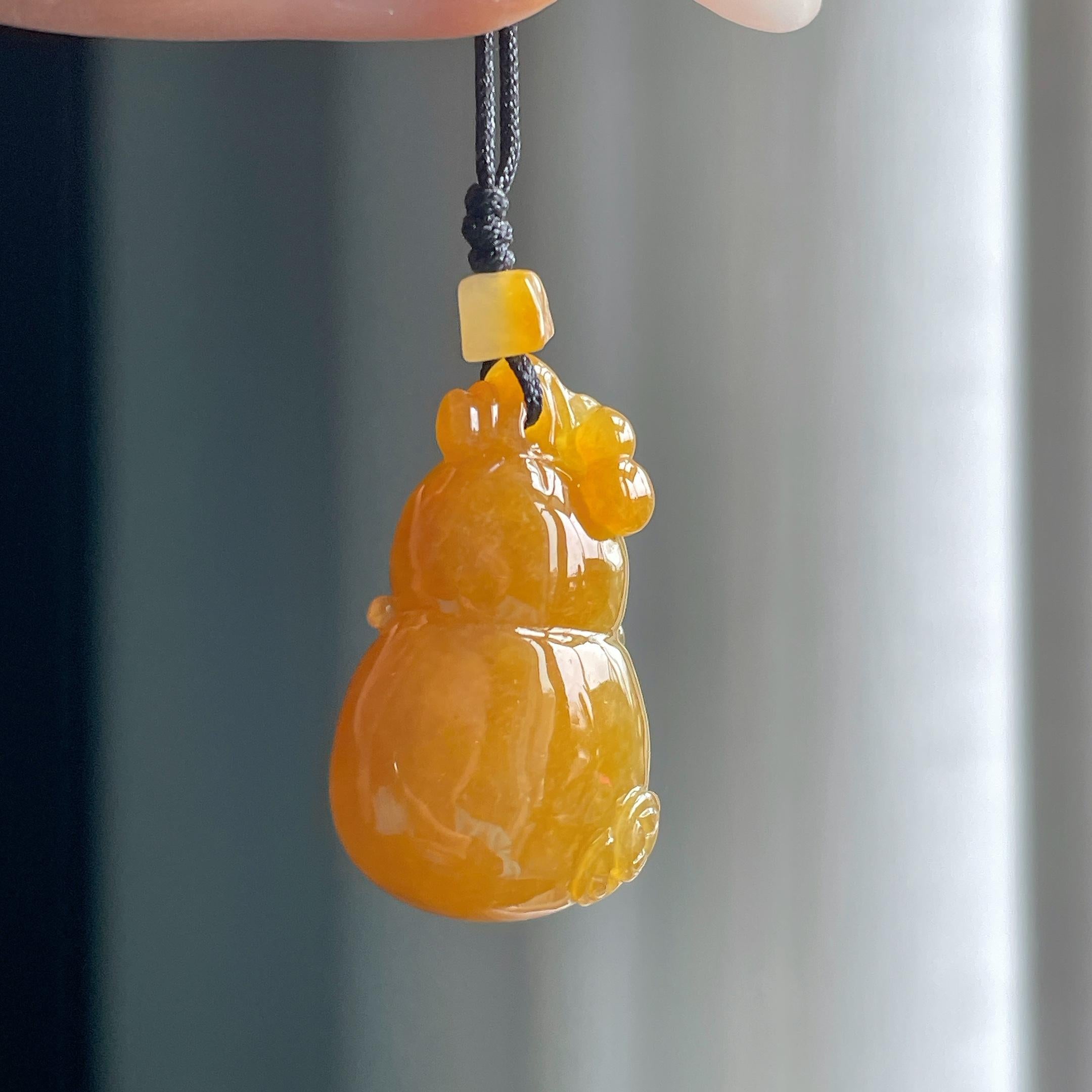 糯冰黄翡翡翠葫芦（yc294840）