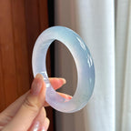 Vòng tay bình an băng chủng khởi quang tử la lan chính khuyên 54 khuyên Ngọc phỉ thúy tự nhiên Miến Điện A (yc450804)