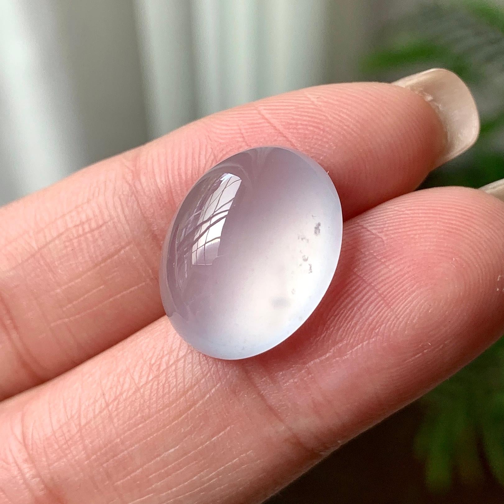 冰种无色蛋面裸石 天然缅甸A货翡翠（yc356845）