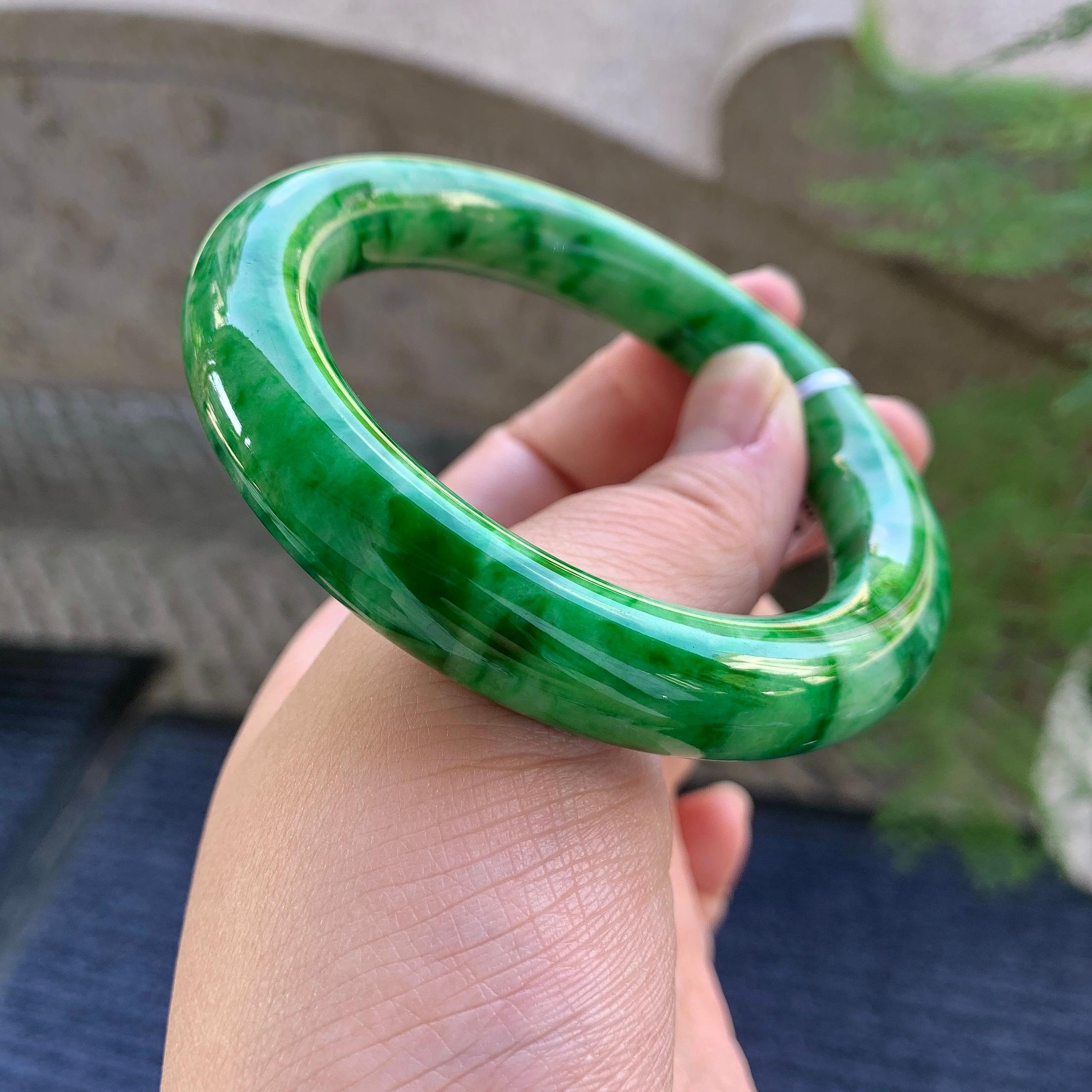 细糯种飘花圆条手镯（57.3mm）（yc249402）