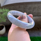 细糯种紫罗兰飘花平安镯（52mm）（yc246656）