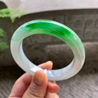 细糯种飘阳绿平安镯（57mm）（yc202376）