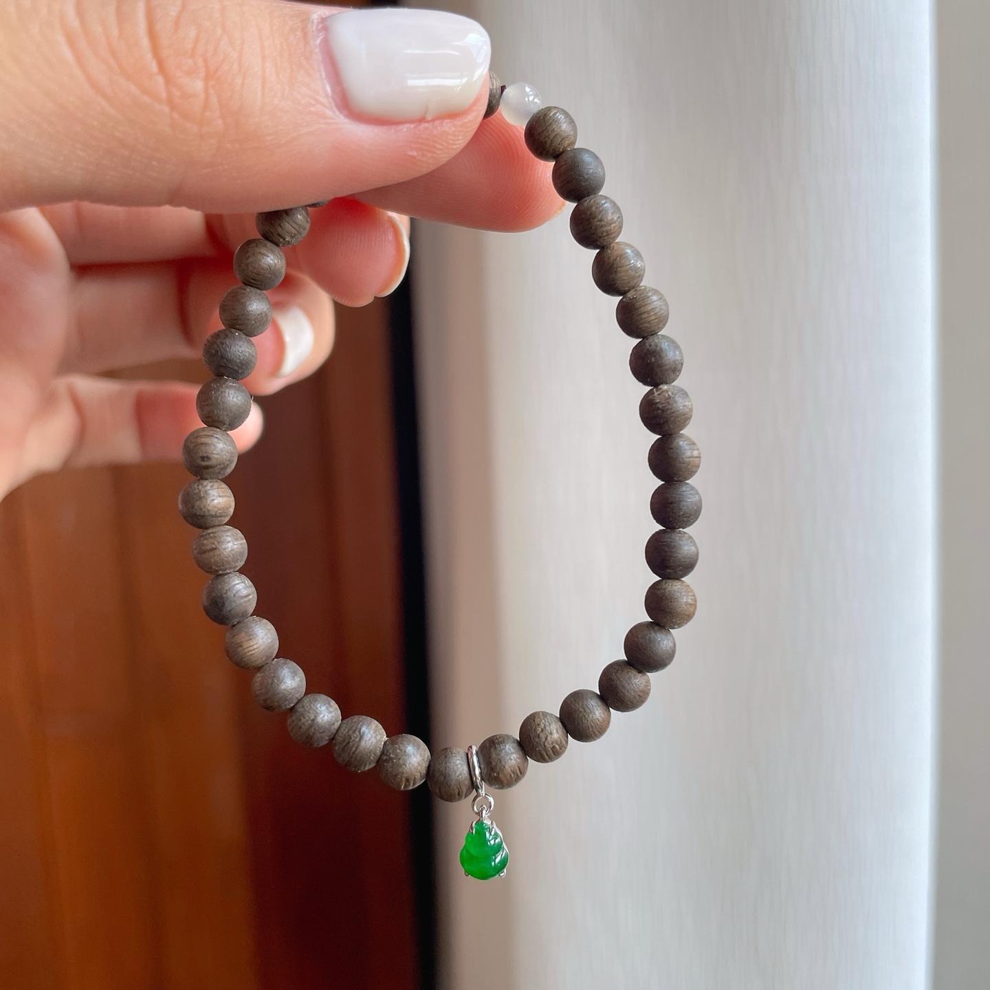 18k金镶翡翠葫芦手串（yc251052）