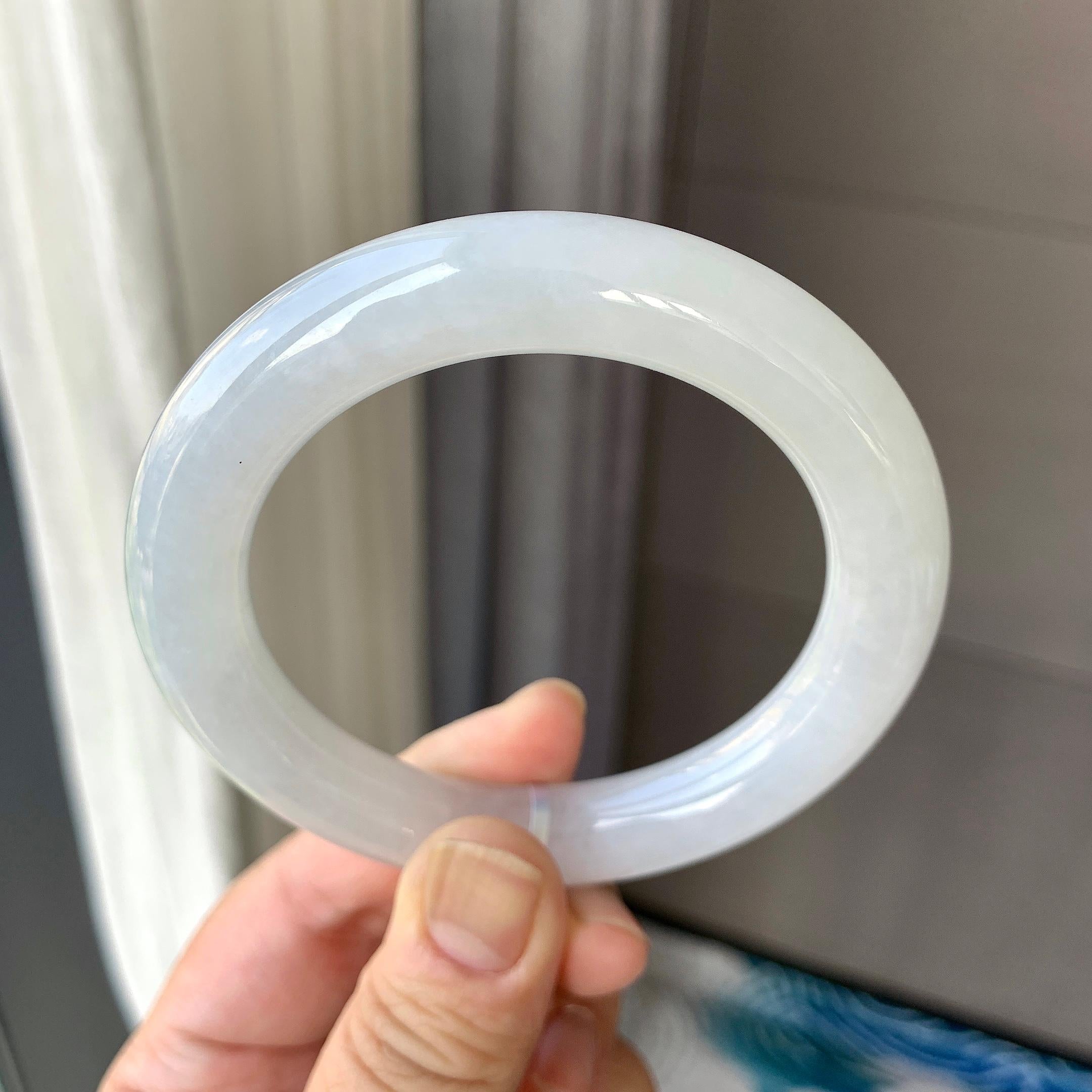 细糯种无色圆条手镯（57mm）（yc262788）