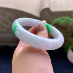 细糯种飘阳绿平安镯（55.8mm）（yc194566）