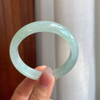 糯冰种晴底翡翠平安镯（53mm)（yc316582）