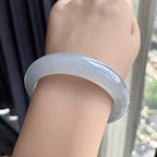 糯冰种淡晴底平安镯（55.2mm）（yc225081）