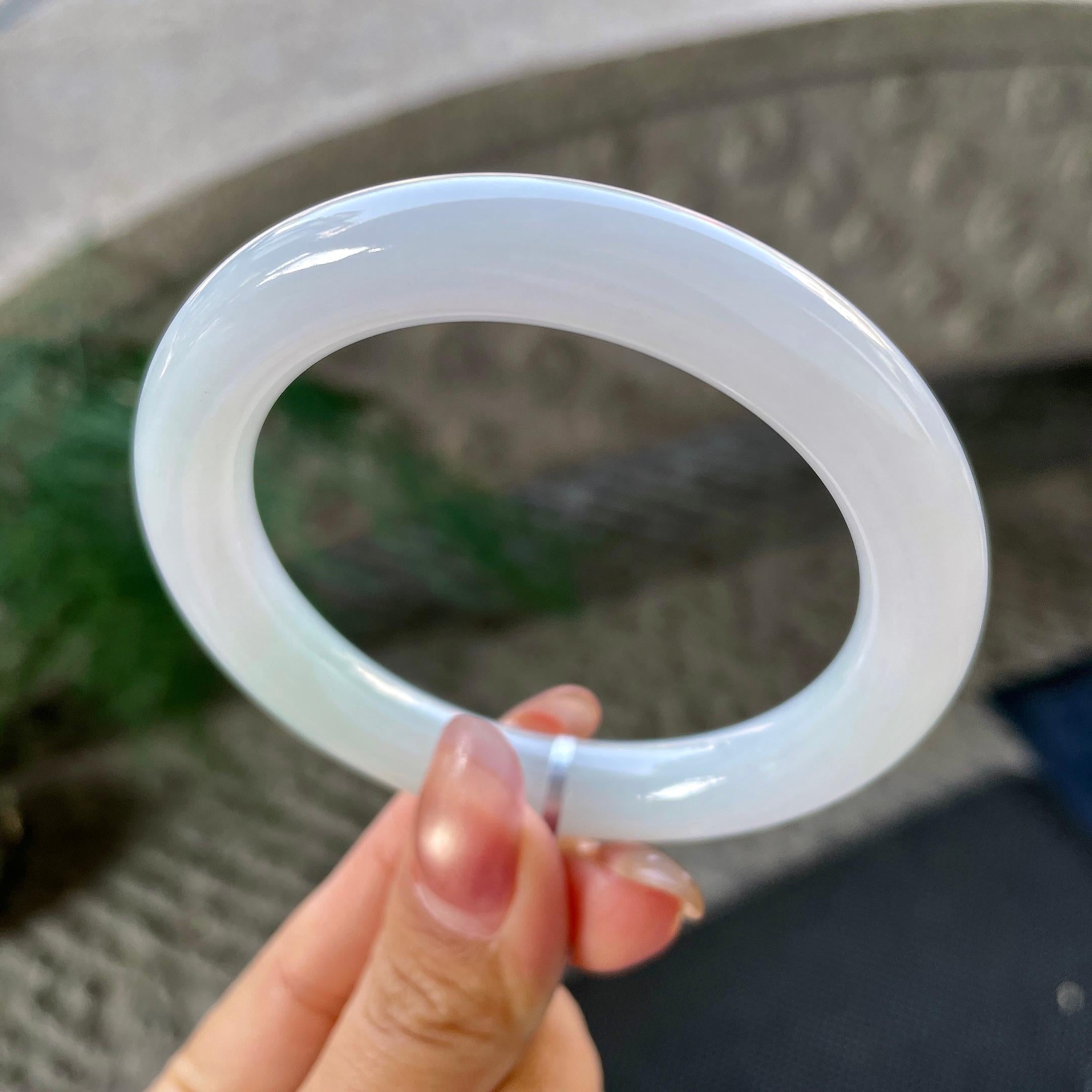 细糯种带底色圆条手镯（55.1mm）（yc305683）
