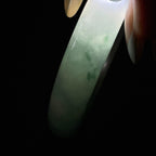 冰种飘花翡翠平安镯（55.6mm)（yc419714）