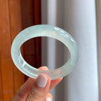 冰种淡底色翡翠平安镯（54.5mm）（yc247187）