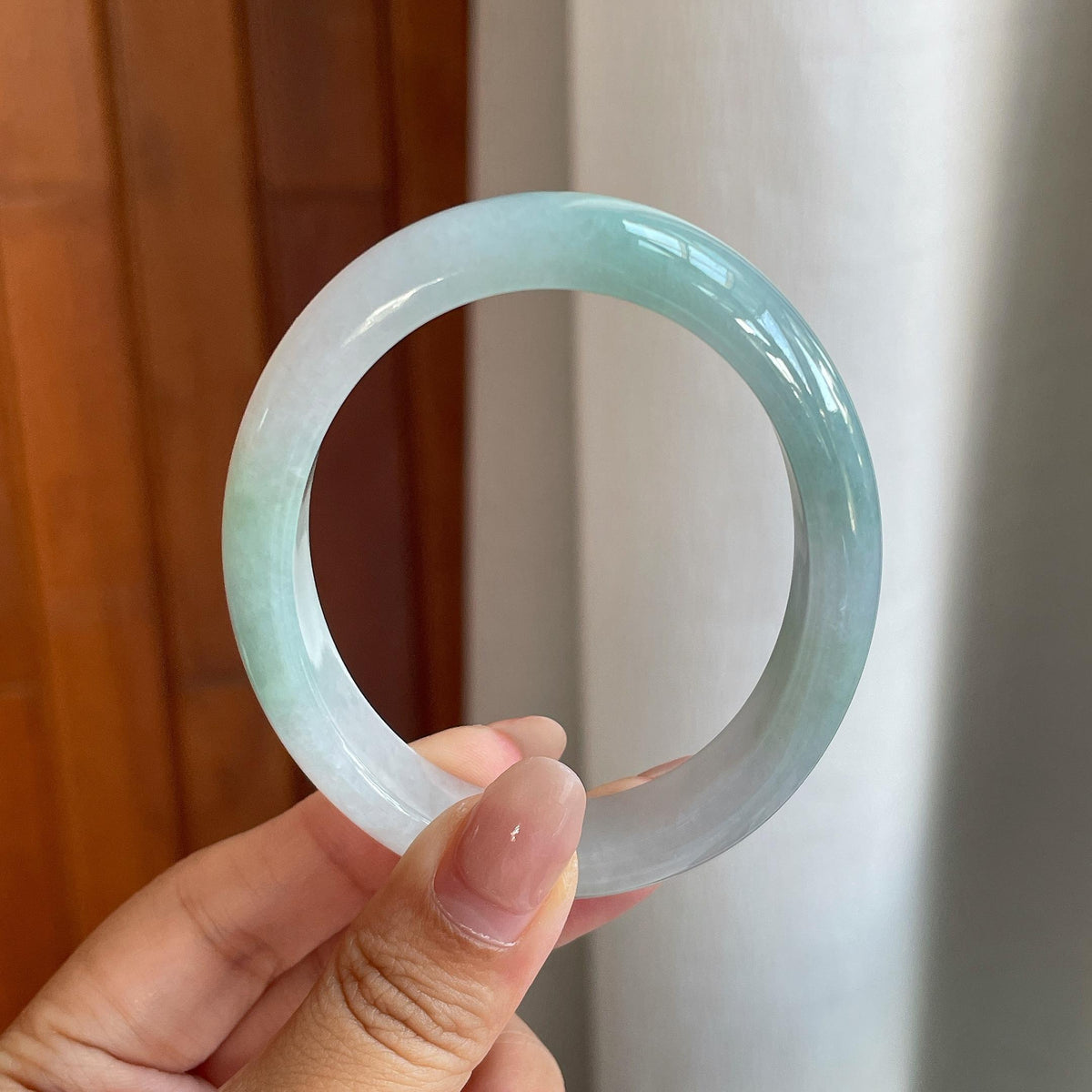 细糯冰带色贵妃手镯 55圈（yc714758）