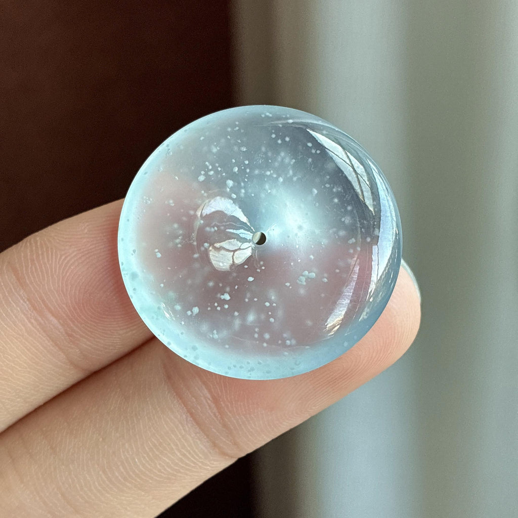 冰玻种雪花棉平安扣挂件（yc746794）