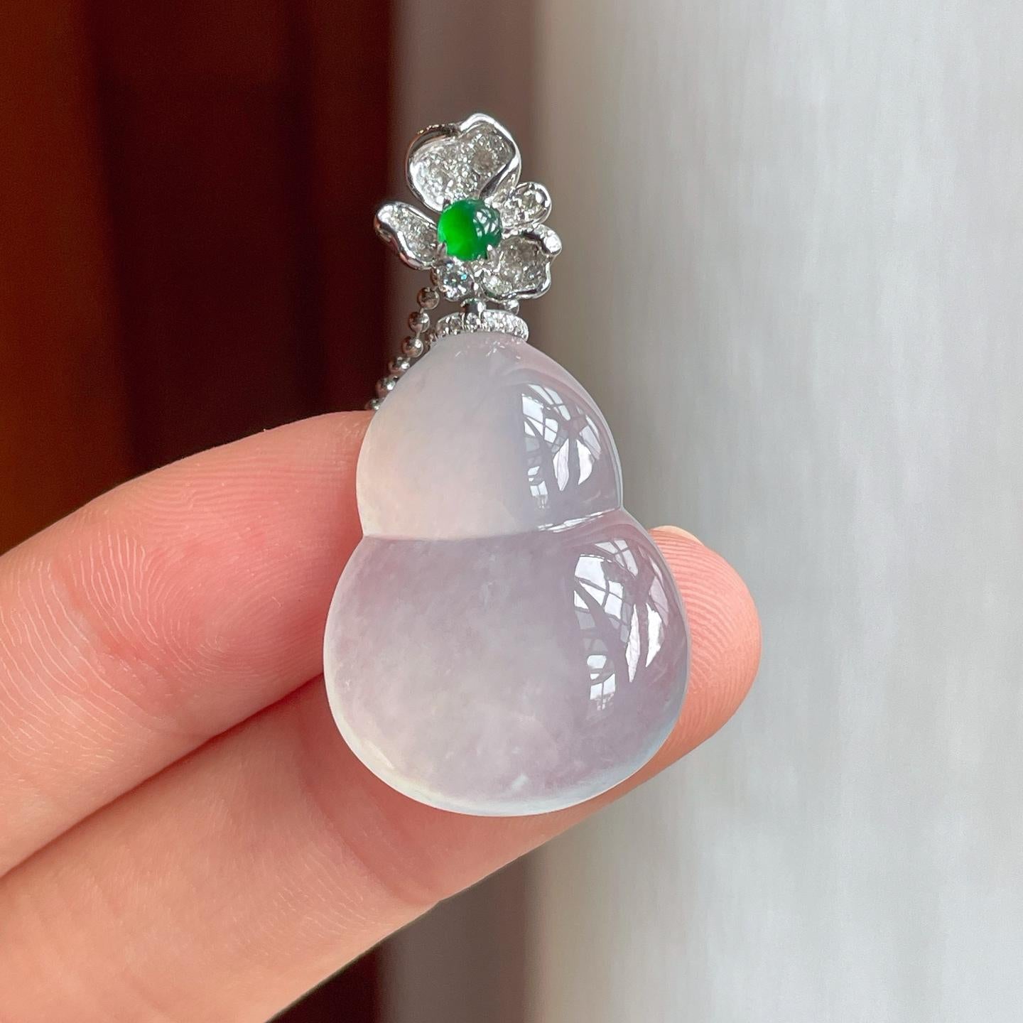 18k金扣冰种翡翠葫芦（yc248550）