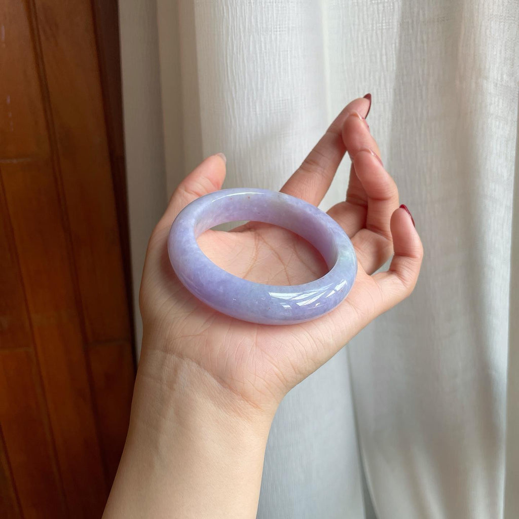 糯冰紫罗兰翡翠平安镯（56mm）（yc304408）