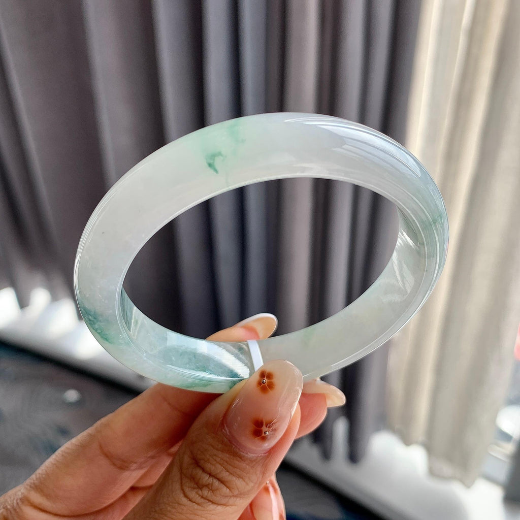 细糯种飘花贵妃手镯（56.4mm）（yc250447）