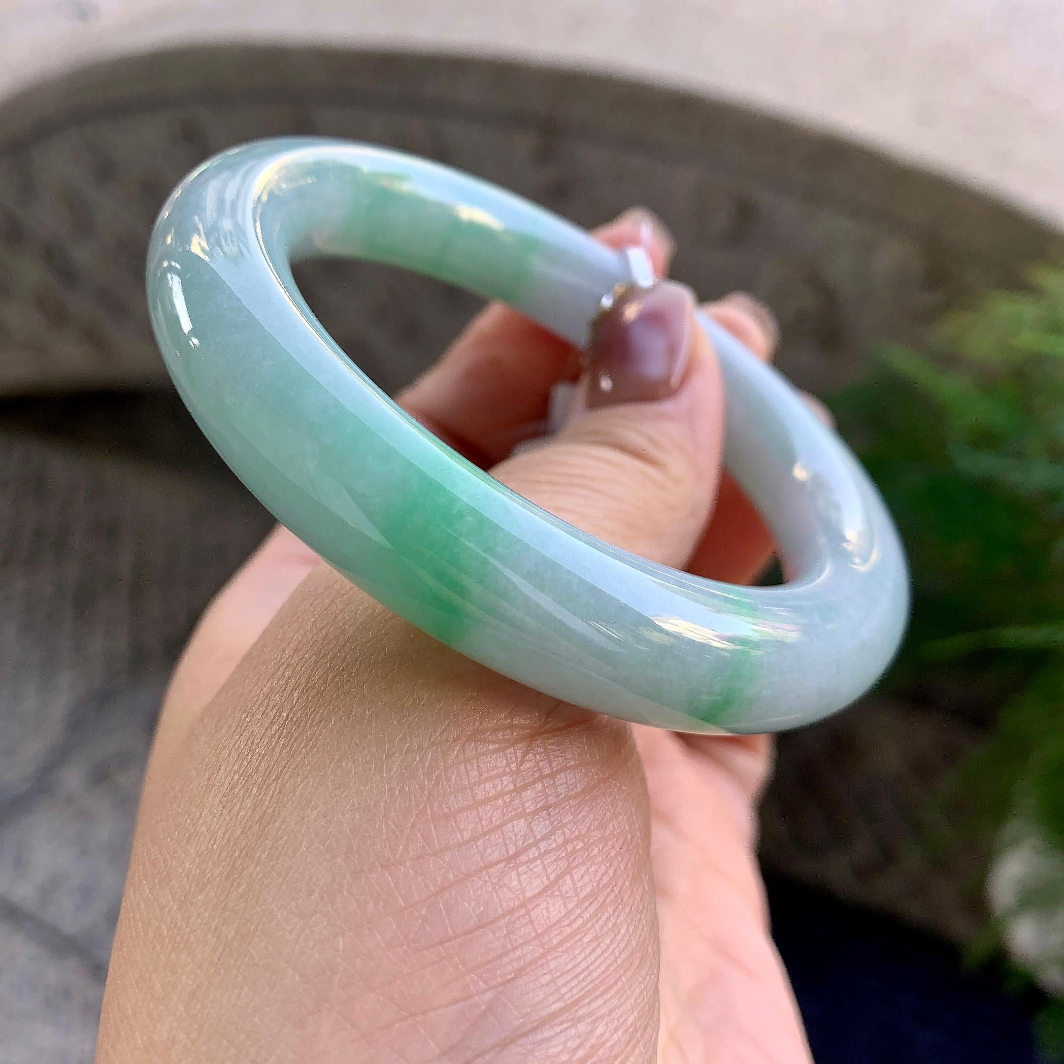 细糯种飘花圆条手镯（56mm）（yc275324）