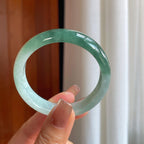 糯冰半山半水翡翠平安镯（51mm）（yc366990）