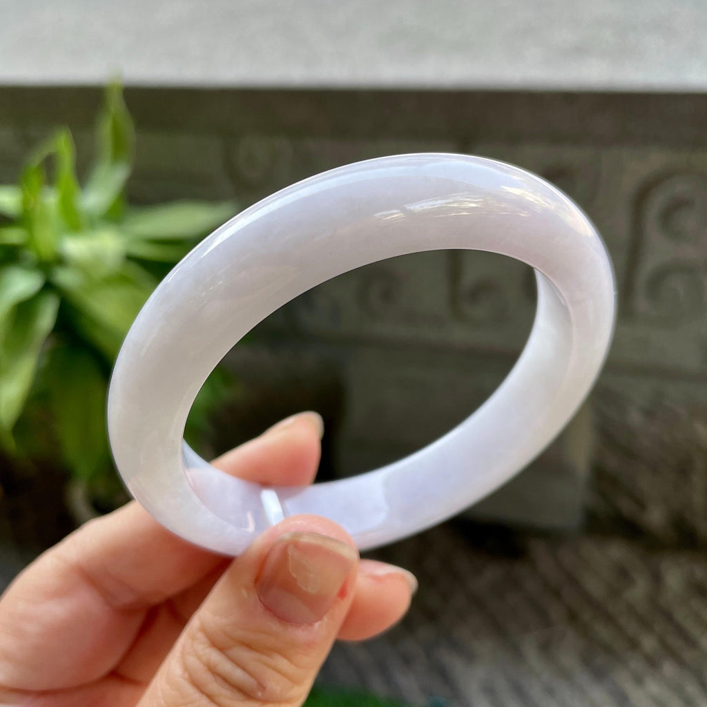 糯种淡粉底平安镯（56mm）（yc310096）