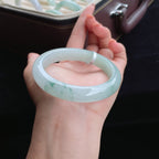 冰种飘花翡翠手镯（57.7mm）（yc016519）