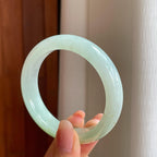 冰种黄翡翡翠平安镯（55.4mm)（yc345510）
