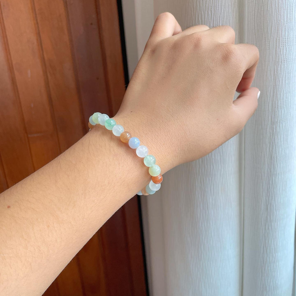 糯冰多宝翡翠珠串手串（yc257270）