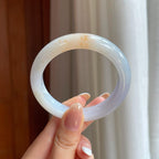 糯冰洒金特色翡翠平安镯（53.6mm)（yc389530）