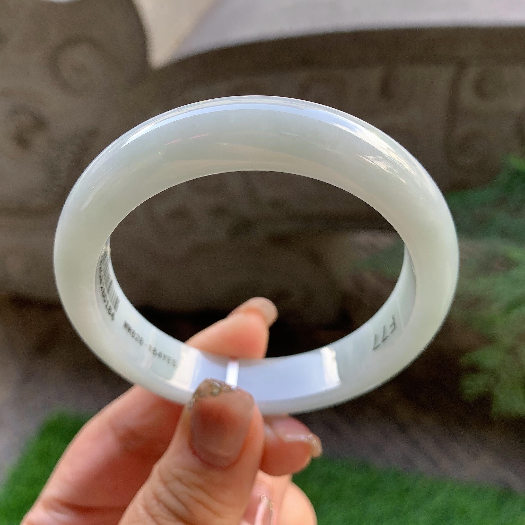 细糯种无色平安镯（54.5mm）（yc293321）
