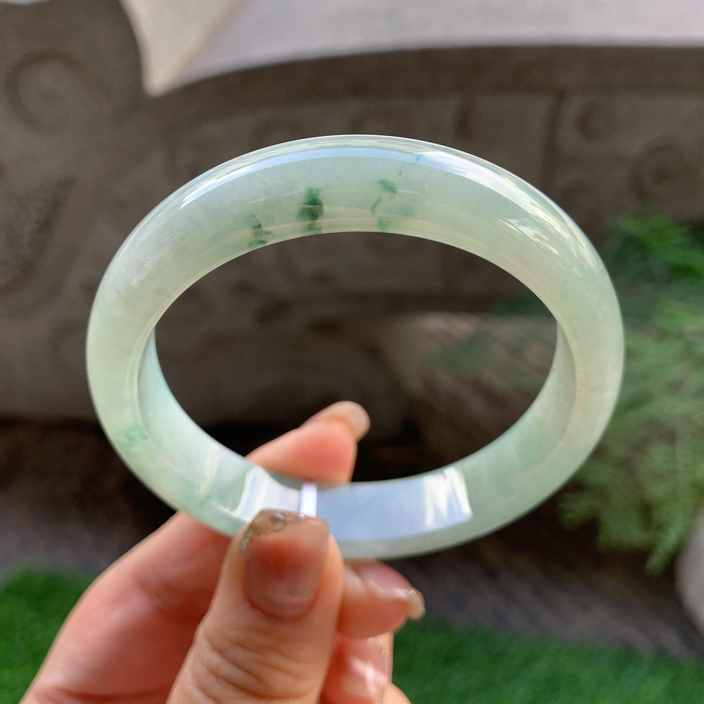 细糯种飘花平安镯（56mm）（yc293326）