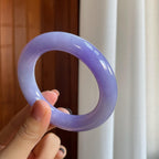 糯冰紫罗兰翡翠圆条手镯（55.5mm）（yc278686）