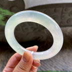 糯冰种淡晴底圆条手镯（58.2mm）（yc195350）