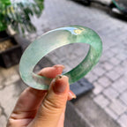 高冰种飘花平安镯（54.8mm）（yc292642）