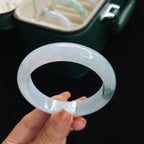 糯冰正圈飘花翡翠手镯（56mm）（yc016631）