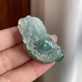 糯冰飘花貔貅挂件 天然缅甸A货翡翠（yc699163）