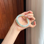 Vòng Ngọc Bích Mi Phi Tuyết Băng Phấn Hoa Đặc Sắc size 52