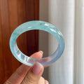 冰种飘花翡翠平安镯（57.4mm)（yc386448）