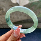 细糯种飘花正圈平安镯570.2圈      天然缅甸A货翡翠（yc426020）