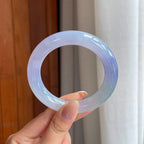 冰种紫罗兰翡翠圆条手镯（56mm)（yc399308）
