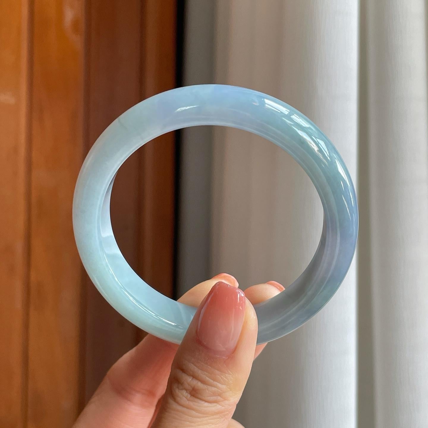 糯冰紫罗兰翡翠平安镯（54.5mm）（yc310310）