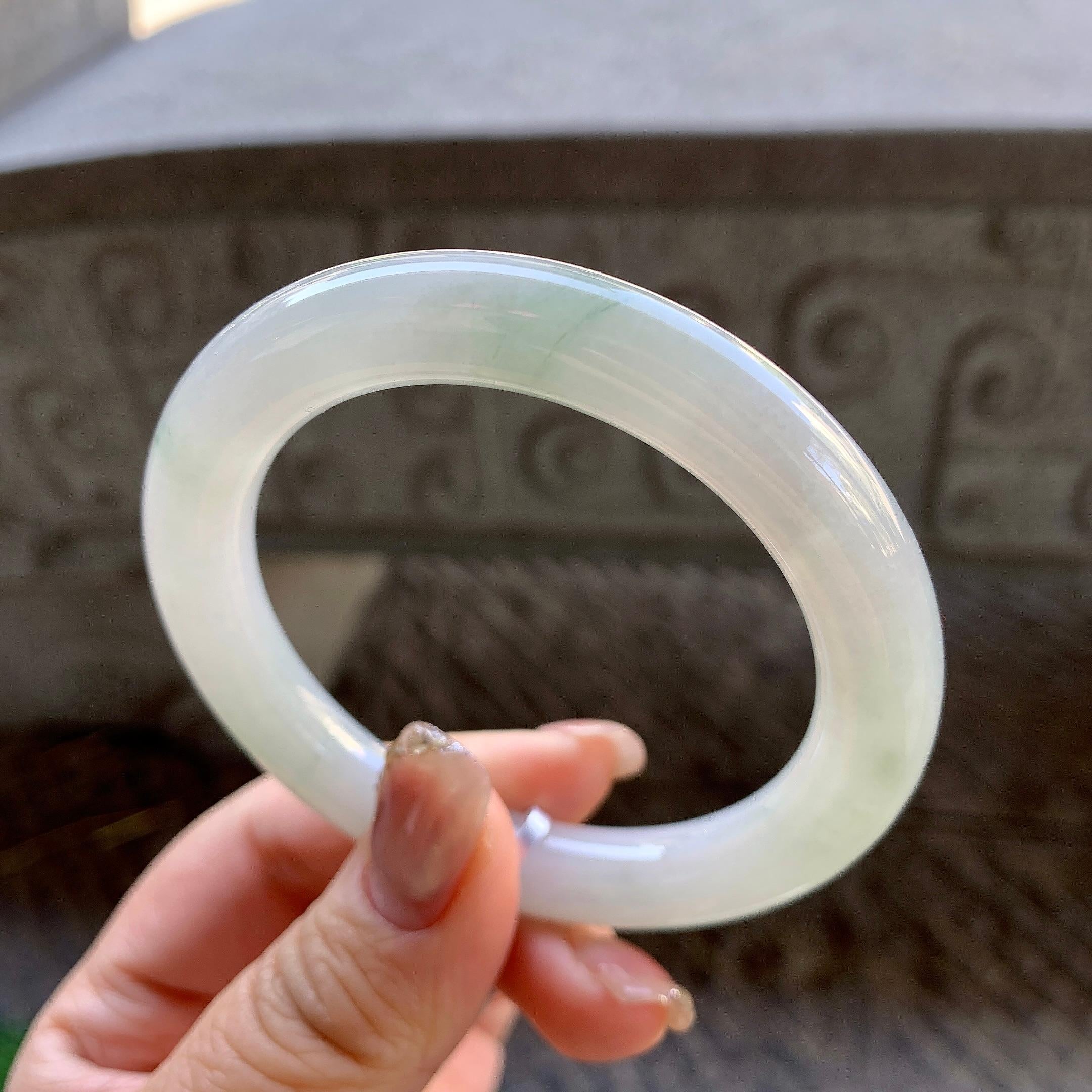 细糯种飘花圆条手镯（54.4mm）（yc291720）