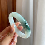 糯冰飘花翡翠平安镯（55.7mm）（yc279380）